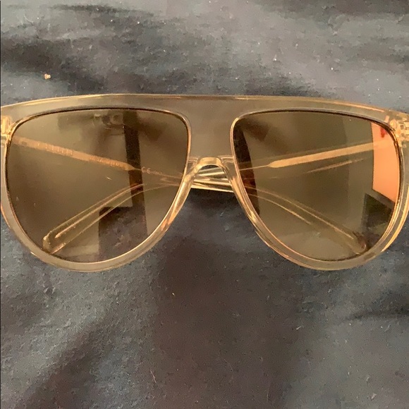 Celine clear gray aviators sunglasses